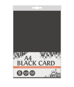 A4 Black Card 250gsm 6 Sheets