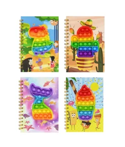 A5 Fidget Pop Notebook 80 sheets Assorted