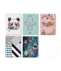 A4 Hard Print Notebook Assorted