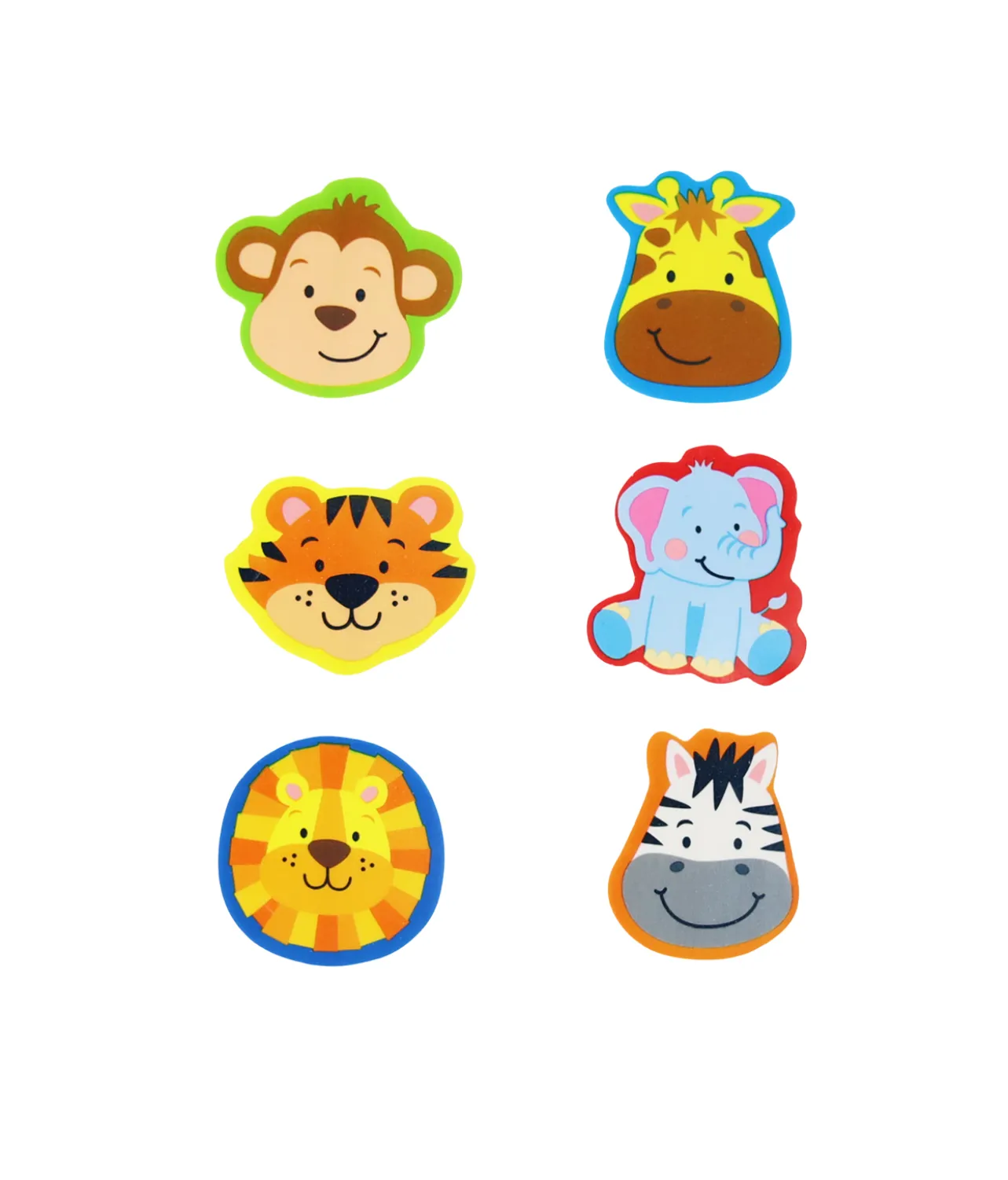 Animal Erasers 6pc