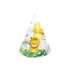 Animal Printed Party Hats 20cm 10pcs