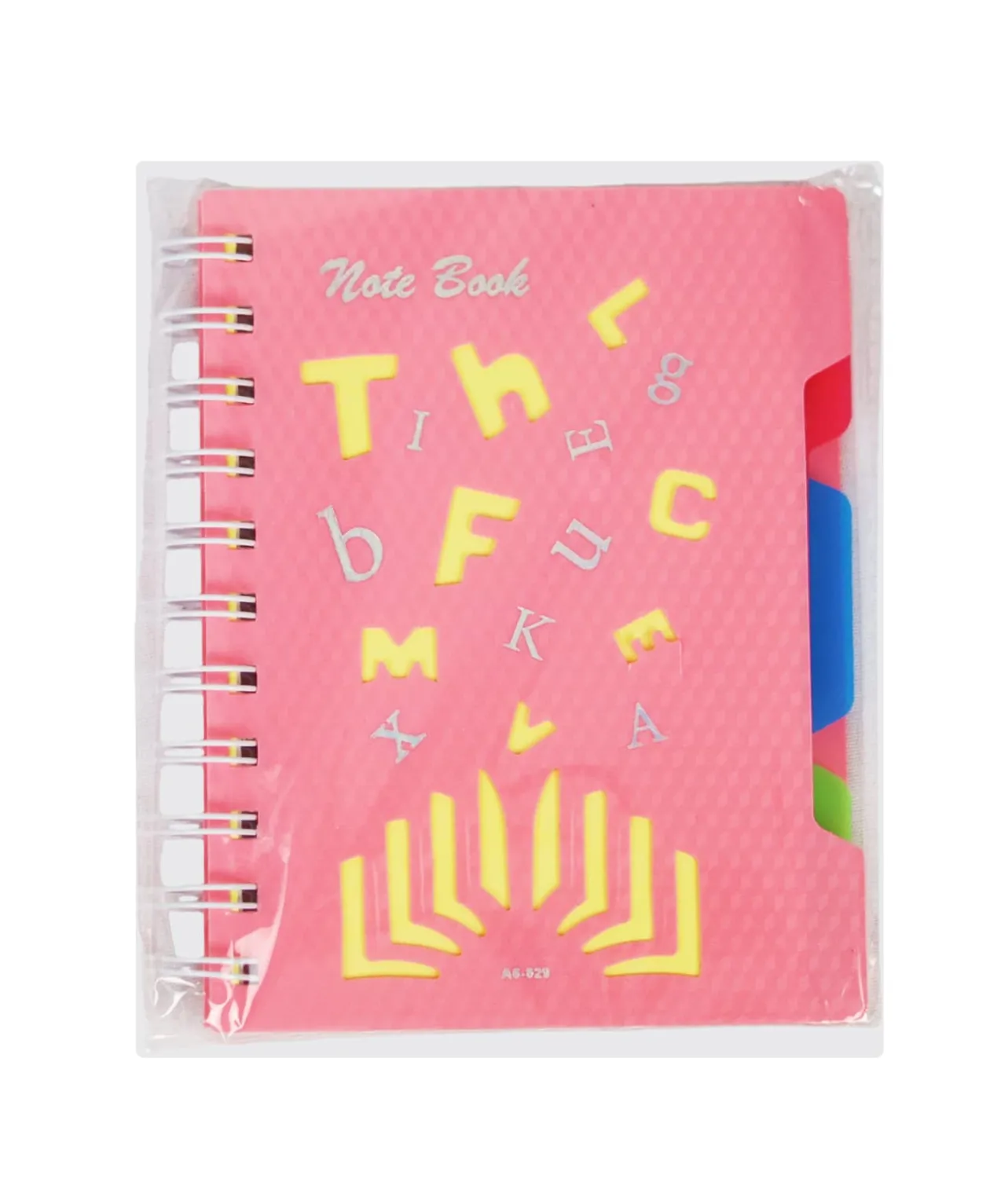 A6 Pink Printed Notebook 80 sheets 105 x 148mm