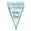 Baby Boy Hot Stamping Flag Banner 19X28cm 12pc