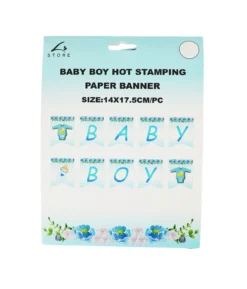 Baby Boy Hot Stamping Paper Banner 14×17.5cm