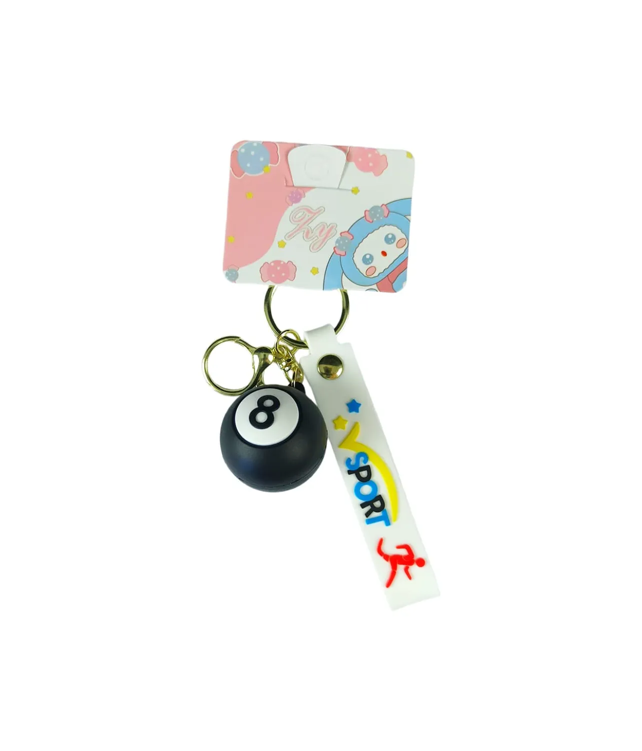 Ball Keychain 3.5cm Assorted