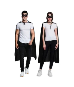 Black Adults Cape & Mask Set