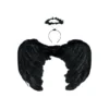Black Angel Wings & Headband 80cm
