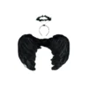 Black Angel Wings & Headband 55cm