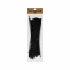 Black Chenille Stems 30cm