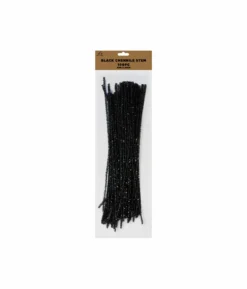 Black Chenille Stems 30cm