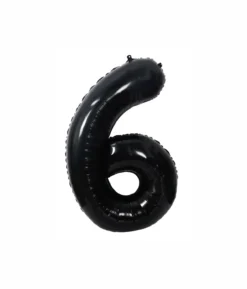 Black Foil Number Balloon 6