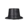 Black Glitter Top Hat