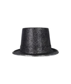 Black Glitter Top Hat