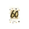60 Black Gold Double-digit Candle 6.3cm
