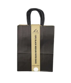 Black Medium Paper Bag 12pc