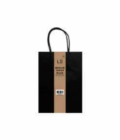 Black Medium Paper Bag 3pcs