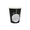 Black Paper Cups With Disco Print 9oz 20pc