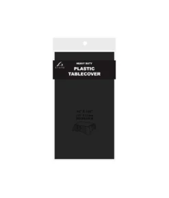 Black Plastic Tablecover 137x274cm