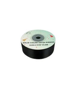 Black Solid Colour Satin Ribbon 2.5cm