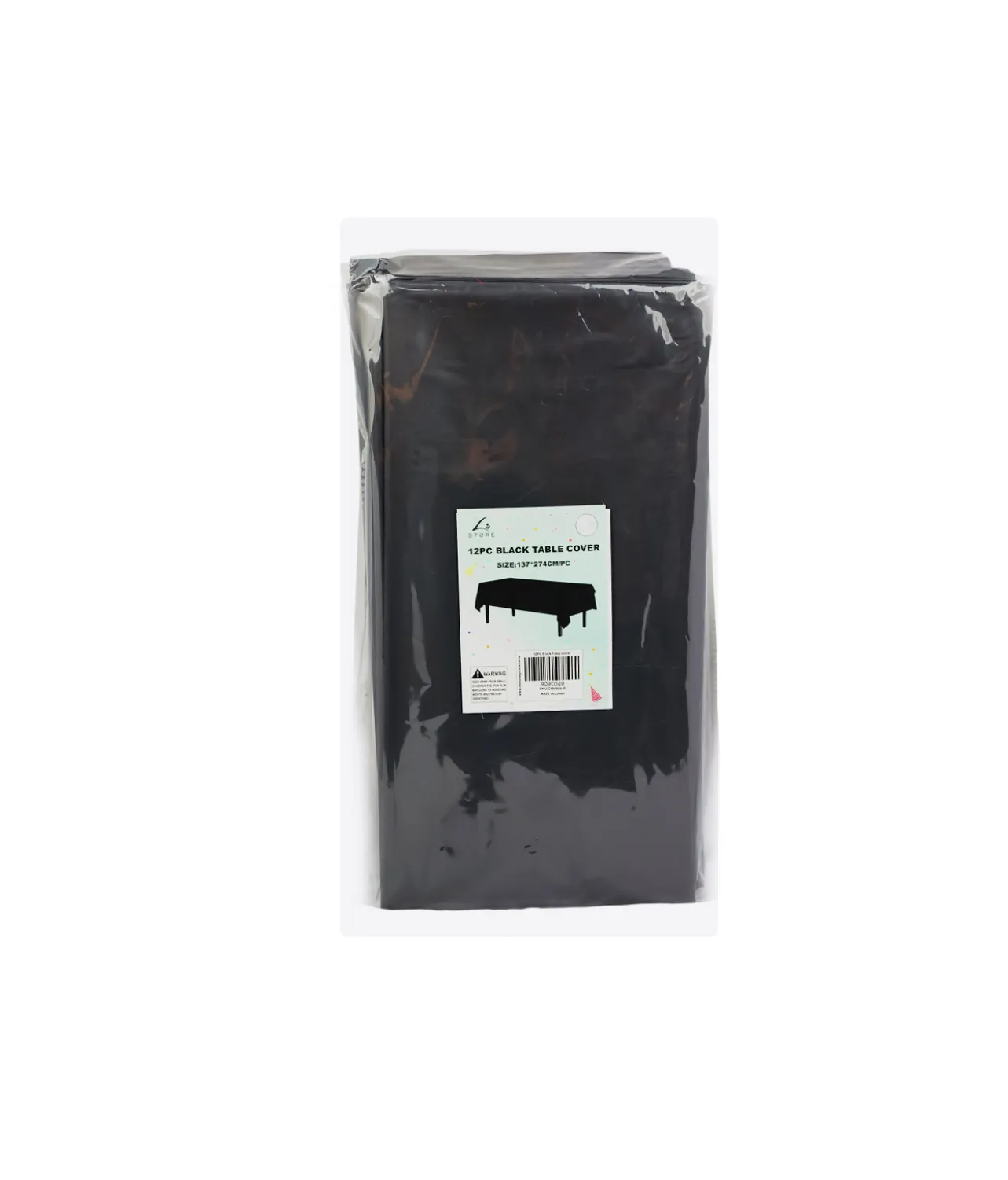 Black Tablecover 137 x 274cm 12pc