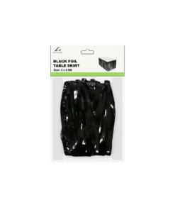 Black Table Skirt 3×0.8m