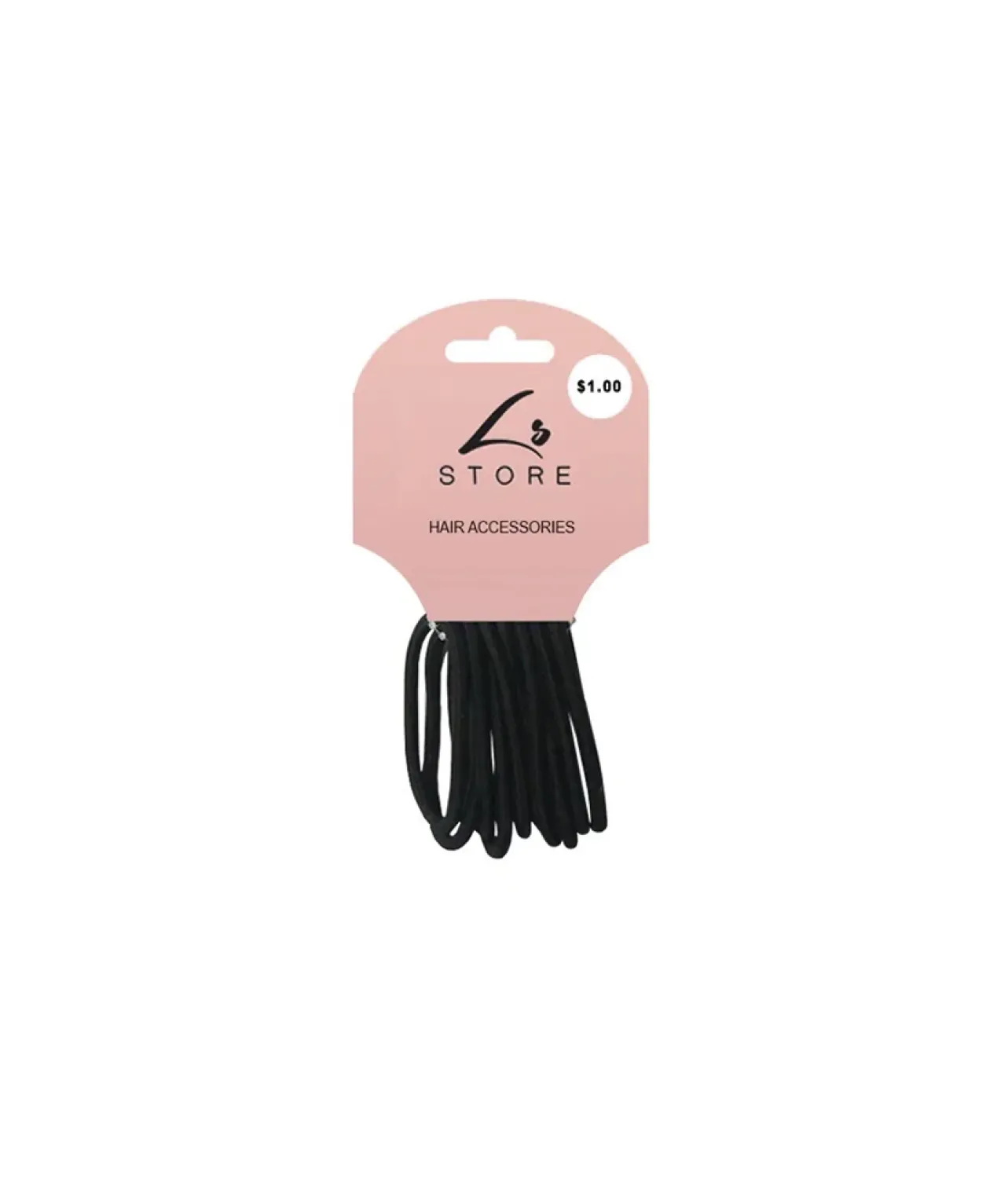 Black Thick Metal Elastics 10pc