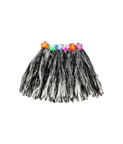 Black & White Mix Short Hula Skirt 40cm