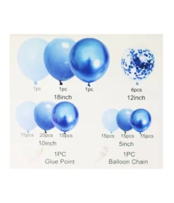 Blue Combination Party Balloon Garland Kit 106pc
