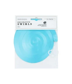 Blue Decorative Swirls 12pk
