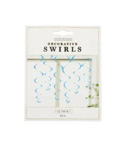 Blue Decorative Swirls 12pk