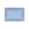 Blue Gingham Rectangle Paper Doilies 6.5x9in 50pk