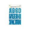 Blue Glitter Letter Stickers 26pc