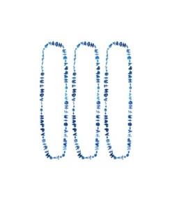 Blue Happy Birthday Necklaces 78cm 3pk