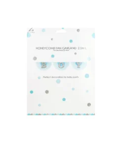 Blue Honeycomb Fan Garland 2.5m