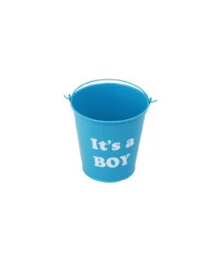 Blue “It’s a Boy” Metal Bucket With Handle 10.5 x 11cm