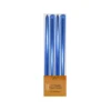 Blue Metallic Taper Candles 4pk 53g
