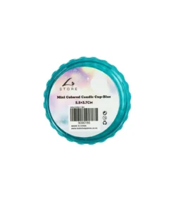 Blue Mini Colored Glass Candle Cup 5.5 x 3.7cm 1pc