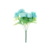 Blue Peony 5 Head Bunch 40cm