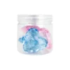 Blue & Pink Large Heart Plastic Gems 4cm 4pc