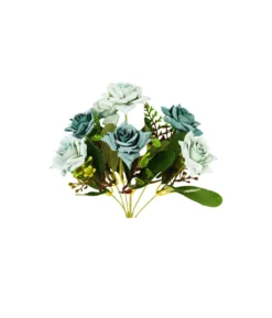 Blue Rose Bunch 7 Head 32cm