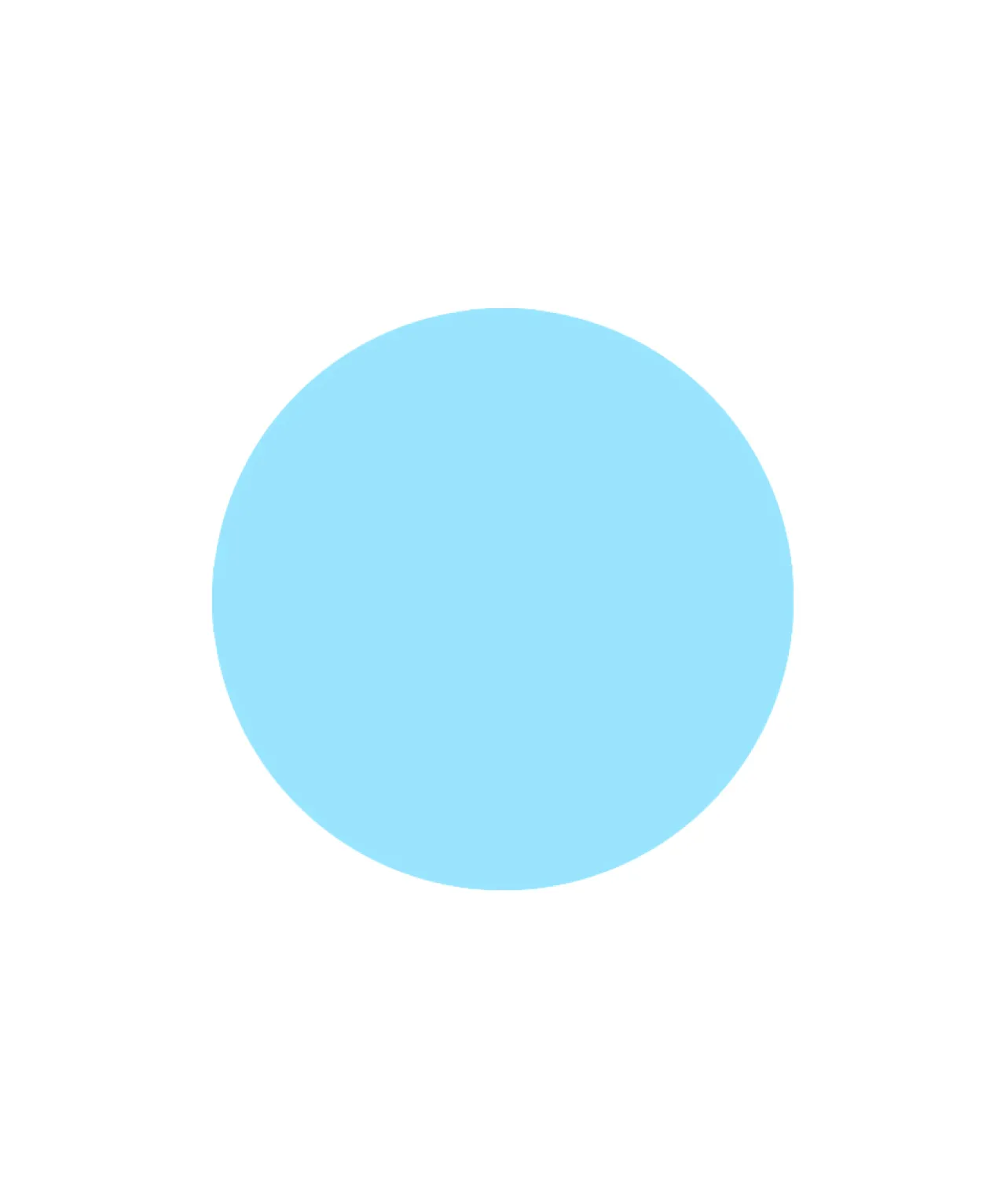 Blue Round Masonite Cake Board 6in