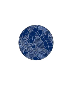 Blue Round Outdoor Reversible Mat 180cm