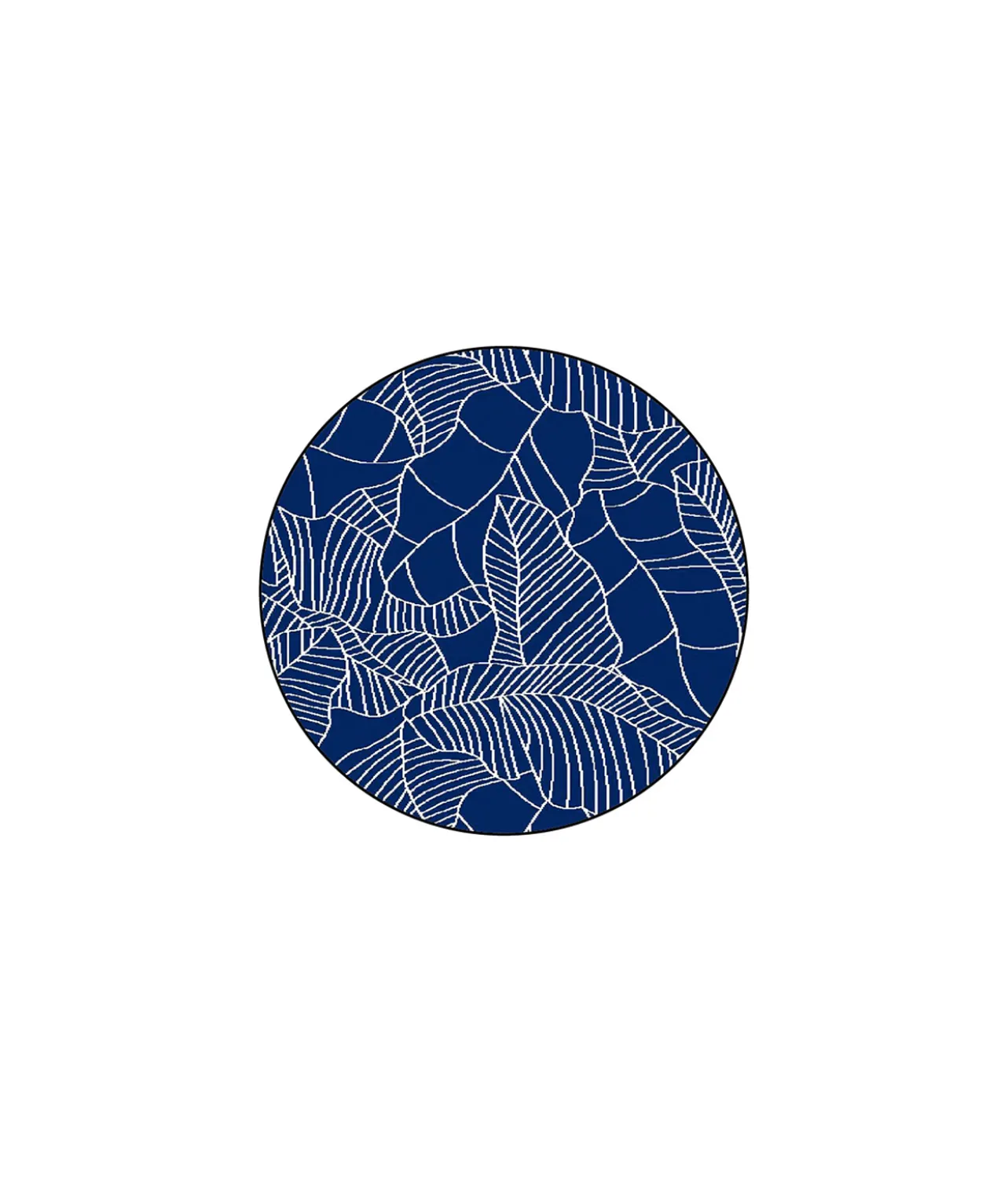 Blue Round Outdoor Reversible Mat 180cm