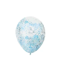 Blue Star Confetti Balloon 12inch 6pk