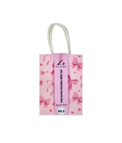 Bow Printed Printed Paper Bags 4pc