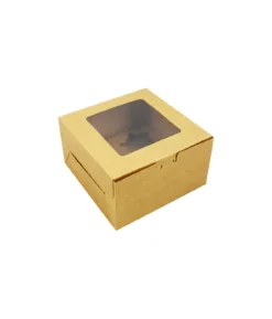 Brown 4 Holder Cupcake Box 2pk