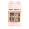 Brown Press On Nails 24pc