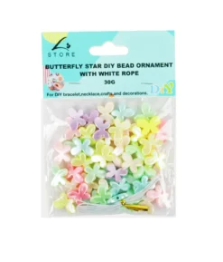 Butterfly Star DIY Bead Ornament With White Rope 30g