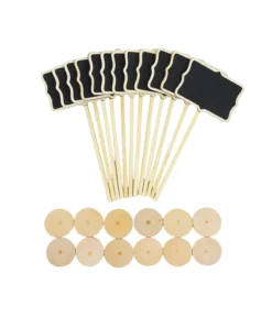 Chalkboard With Round Stand 12pc 8.5Ć17.5cm