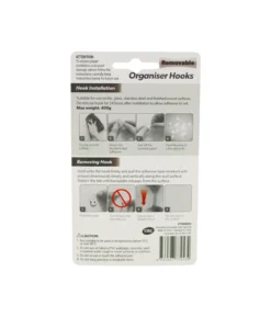 Clear Decorating Removable Organiser Hook 6pk